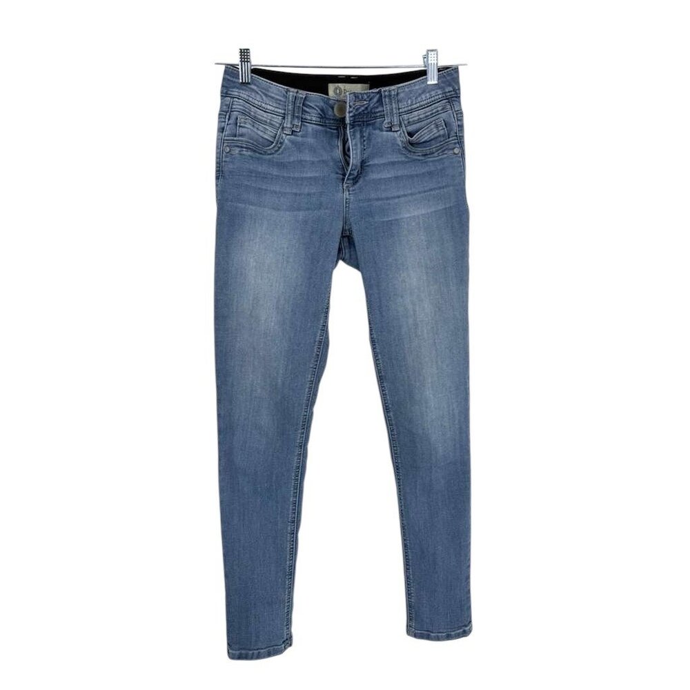 👖 Democracy Blue Mid-Rise Skinny Jeans Size 2 Faded Denim 👖